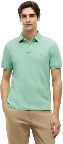 Tommy Hilfiger Poloshirt 1985 REGULAR POLO - Grün XL (52) - Hochwertiges Poloshirt aus Baumwoll-Piqué in der Farbe Cut Grass. Mit klassischem Polokragen und normaler Passform für einen stilvollen Look im Alltag.