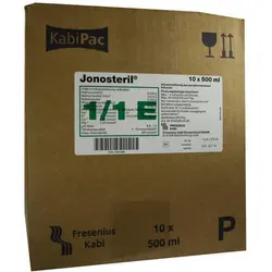 JONOSTERIL Plastik Infusionslösung 10X500 ml - Arzneimittel - rezeptfreie Infusionslösung von Fresenius Kabi, ideal zur Unterstützung der Flüssigkeitszufuhr mit 5000 ml Gesamtvolumen.