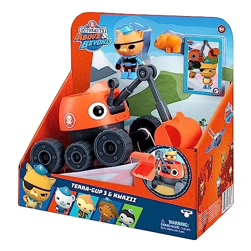 Octonauts Above & Beyond Terra Gup 3 & Kwazii Deluxe-Spielzeugfahrzeug - Spielfigur Spielsets: Stelle aufregende Missionen nach mit dem Terra Gup 3 und der 7,1 cm großen Kwazii-Figur. Ideal für kleine Abenteurer, die ihre Kreativität entfalten möchten!