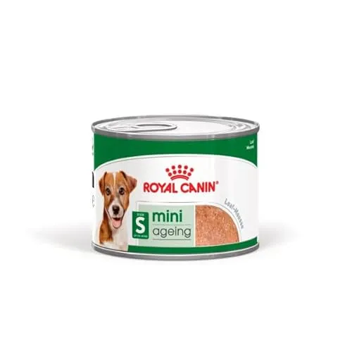 Royal Canin Mini Ageing 8+ | 12 x 195 g | Premium Hundefutter für kleine Senior Hunde - Nährstoffreiche Feuchtnahrung für kleine Hunde ab 8 Jahren. Unterstützt die Vitalität und sorgt für ein glänzendes Fell mit wertvollen Vitaminen und Mineralien.