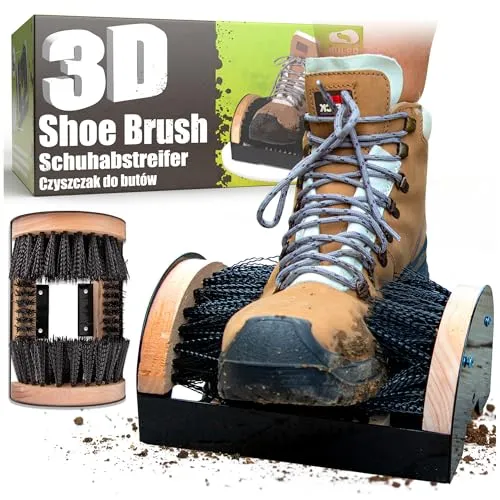 SULPO Schuhabstreifer aussen - Fußabstreifer Außenbereich - Wetterfest Schuhbürste ideal für Garten, Werkstatt oder Baustelle - Robuste Schuhputzbürste für aussen & innen