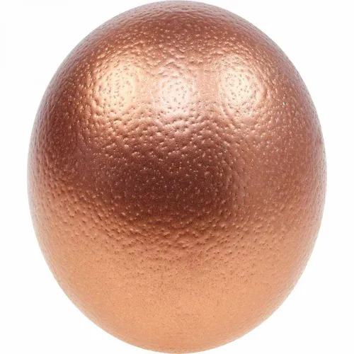 Straußenei Kupfer Deko Ei Ausgeblasen 12cm - Boho Osterdeko, handgefertigt in exotischem Stil, bringt festliche Eleganz in Ihr Zuhause.