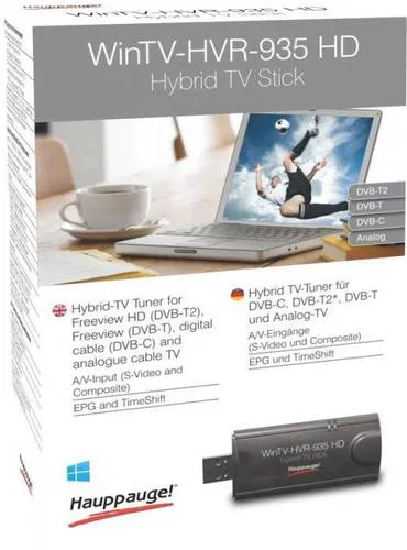 Hauppauge WinTV HVR-935HD - USB TV-Tuner für DVB-T2, DVB-C und DVB-T, ideal für flexibles Fernsehen unterwegs