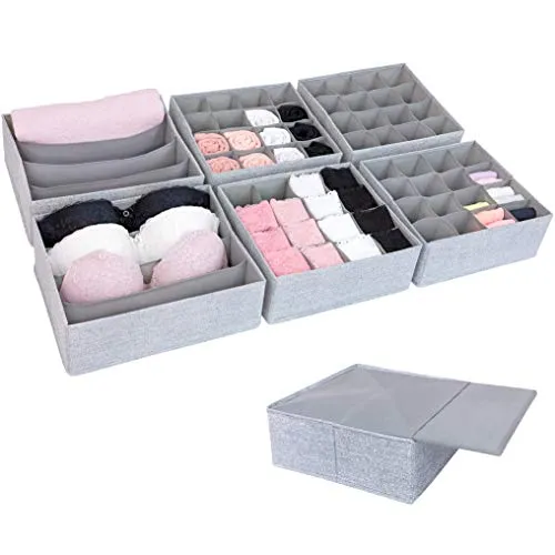 SIMPLE JOY® PAX100 Organizer für ikea Kleiderschrank; DAS ORIGINAL; passgenau; Stabiler Boden; Schubladen Ordnungssystem für Socken, BHs, Unterwäsche, Krawatten; 6er Set