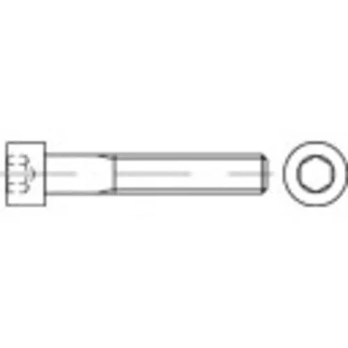 TOOLCRAFT 114207 Zylinderschrauben M10 35mm Innensechskant DIN 912 Stahl galvanisch verzinkt 100St.