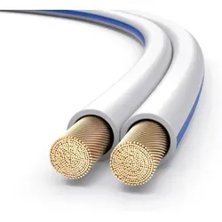 PURELINK Lautsprecherkabel 2x2,5 mm², 50 m, weiß - Hochwertiges HiFi Lautsprecherkabel aus 99,99% OFC-Kupfer für maximale Klangqualität. Ideal für Verstärker und Lautsprecher, extrem langlebig mit flexibler Ummantelung.
