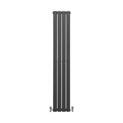 Paneelheizkörper Flachheizkörper Design Heizkörper Heizung 60cm x 140cm Anthrazit Grau Horizontal Heizgerät Doppellagig Wandheizkörper Küche Wohnzimmer Badezimmer Reinigungsbürste und Befestigungsset