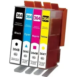 TISANTO passend für HP364 XXL mit Chip 1x Schwarz je 1x Farb