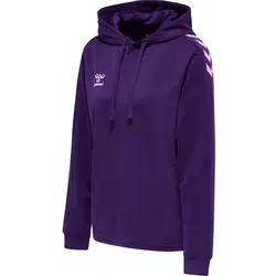 Hummel Core Xk Poly Sweat Hoodie Damen - Lila, Atmungsaktiv und Schnell Trocknend - Sweatshirt für Damen aus weichem Sweatstoff mit BEECOOL Technologie, die hohe Atmungsaktivität und schnelles Trocknen bietet. Ideal für Sport und Freizeit.