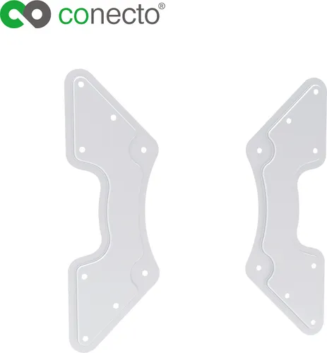 conecto® - Universeller VESA Vergrößerer für TV & Monitor Wandhalterungen (von 200x200 auf 300x200 bis 400x400) weiß