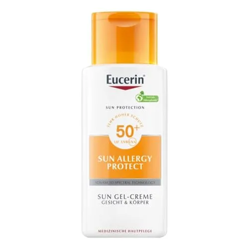 Eucerin Sun Protection Allergy Protect Sun Creme-Gel LSF 50, 150 ml - Hochwirksame Sonnencreme für empfindliche Haut, bietet starken Schutz vor UV-Strahlen und Allergien.