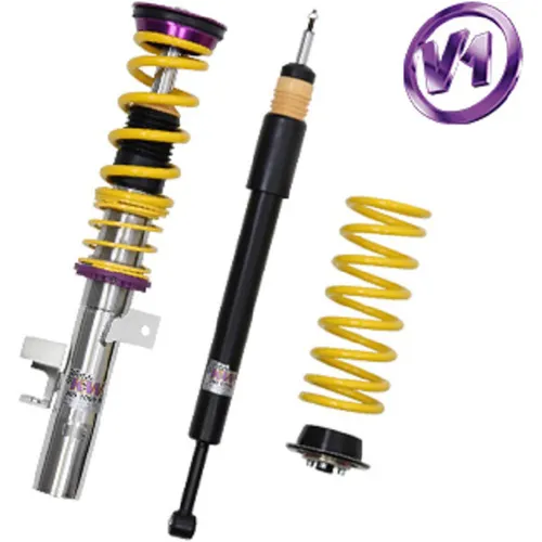 KW Gewindefahrwerk V1 Variante 1 INOX für Ford Mustang - Sportliches Gewindefahrwerk für optimale Tieferlegung und verbessertes Handling. Ideal für Tuning-Enthusiasten, die Wert auf Performance legen.