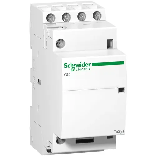 Schneider Electric HEIZ.-SCHÜTZ 25A 4S - REIHENEINBAUGERÄTE, modularer 4-poliger Schütz für Beleuchtung, Heizung und Motorsteuerung mit 25A Nennstrom und 220-240 V AC Spule.