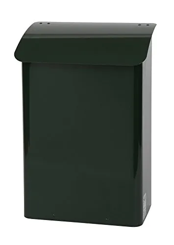 SafePost Briefkasten 14026 ScanPro 14, grün - Wandbriefkasten aus robustem Stahl mit 14 Litern Volumen und doppeltem Dach für optimalen Schutz vor unerwünschter Postentnahme. Inklusive Zylinderschloss und 2 Schlüsseln. Design und Qualität aus Skandinavien!