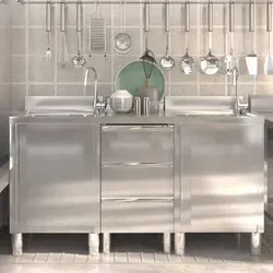 vidaXL Gastro-Küchenschränke 3 Stk. Edelstahl - Robuste Lösung für Ihre Küche - Edelstahlmöbel, perfekt für Gastronomie und Zuhause. Mit korrosionsbeständigem Material, verstellbaren Füßen und 3 leichtgängigen Schubladen für optimalen Stauraum.