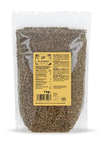 KoRo Ungeschälte Hanfsamen 1 kg – BIO-Qualität - Unsere ungeschälten Hanfsamen in praktischer 1 kg Vorteilspackung sind vielseitig einsetzbar und ohne künstliche Zusätze. Ideal für Salate, Smoothies und Backwaren – perfekt für vegane und vegetarische Küche!