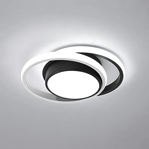 Goeco Deckenlampe LED, Runde Deckenleuchte Modern 32W 2350LM, Deckenlampen für Bad Schlafzimmer Flur Küche Wohnzimmer Balkon, 6500K kaltweißes Licht, Durchmesser 27cm