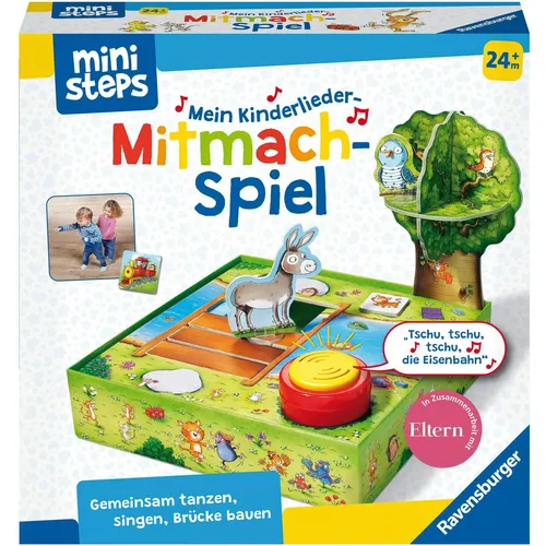 Ravensburger ministeps Lernspiel Mein Kinderlieder-Mitmachspiel 04172 - Gesellschaftsspiel für Kinder ab 2 Jahren, fördert spielerisch das musikalische Verständnis und die Kreativität.