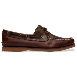 Timberland CLASSIC BOAT BOOT SHOE - Sportlicher Bootsschuh in Braun/Rot, Größe 44 EU - Herren-Halbschuhe, sportlicher Bootsschuh aus hochwertigem Better Leather, ideal für Segelabenteuer und Freizeit, mit verstellbarer Schnürung und profiliertem Gummisohle für optimalen Halt.