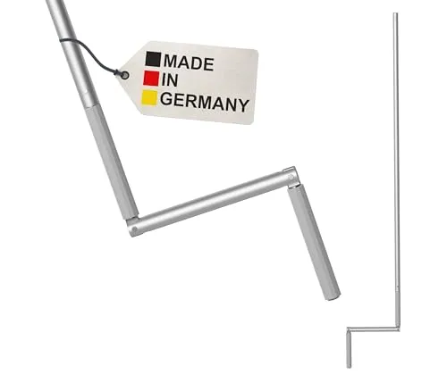 BAUHELD Rollladen Kurbelstange 140cm Grau - Hochwertige 140cm Rollladen Kurbelstange aus Aluminium, ideal für einfache Bedienung von manuellem Rollladen. Eloxierte Oberfläche schützt vor Korrosion und Witterungseinflüssen.