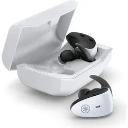 Yamaha TW-ES5A True Wireless Kopfhörer - In-Ear Bluetooth Kopfhörer mit wasserdichtem Design (IPX7) und bis zu 34 Stunden Akkulaufzeit. Erleben Sie dynamischen Sound, sicheren Sitz und kristallklare Anrufe – perfekt für Sport und Alltag.