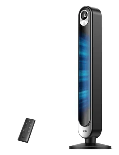 Dreo 20dB Turmventilator – Leiser Standventilator mit Fernbedienung - Turmventilator mit 6 Geschwindigkeiten und 4 Modi, flüsterleise mit nur 20 dB und 90° Oszillation für optimale Kühlung in jedem Raum.