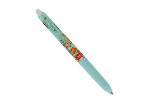 Legami Gelschreiber LEGAMI löschbarer Gel Stift mit 3 Farben FLOWERS Schreibfarbe Schwarz