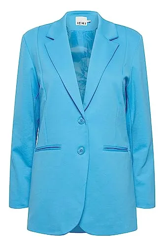 ICHI IHKATE SUS OVERSIZE BL Damen Blazer Longblazer Jacke Long-Blazer mit Knöpfen Stretch und Reverskragen, Größe:M, Farbe:Blithe (174336)