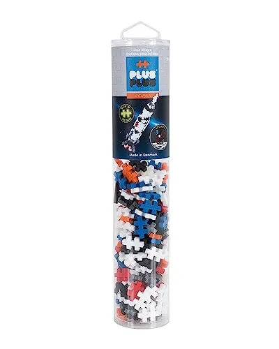 Plus-Plus 300.4182 Mini Konstruktionsspielzeug - Tube Saturn V Rakete, 240 bunte Bausteine für kreative Bauprojekte und grenzenlosen Spielspaß