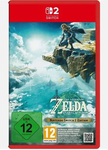 The Legend of Zelda: Tears of The Kingdom Nintendo Switch 2 Edition - Nintendo Switch-Spiel mit verbesserter Grafik, flüssigen Bildraten und neuen Abenteuern über Hyrule. Entdecke bewegliche Inseln und nutze die ZELDA NOTES für Unterstützung!