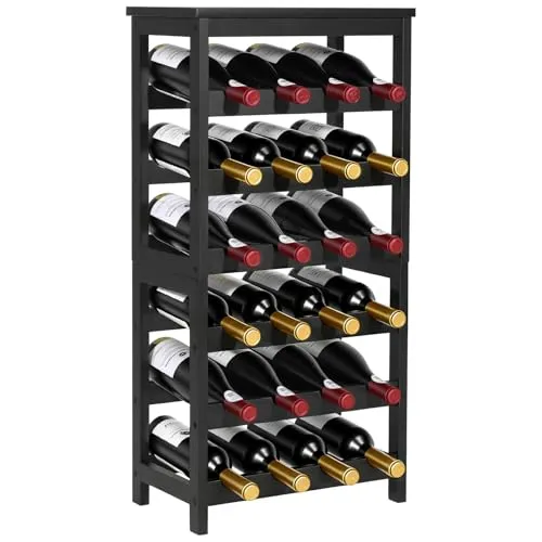 VEVOR Weinregal für 24 Flaschen, 6-stöckig – Freistehendes Design - Praktisches VEVOR Weinregal für 24 Flaschen, ideal für Küche, Keller oder Bar. Mit 36 kg Gesamtbelastbarkeit und einfacher Montage ist es die perfekte Lösung für Weinliebhaber.