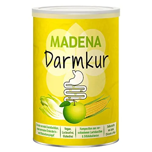 Madena Darmkur Pulver 500 g - Arzneimittel zur Ballaststoffversorgung, geschmacksneutral und frei von Zusatzstoffen für eine sanfte Darmreinigung.