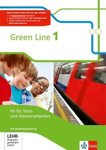 Green Line 1: Fit für Tests und Klassenarbeiten - Englisch lernen mit umfassendem Lösungsheft und Mediensammlung für Klasse 5, ideal zur optimalen Vorbereitung auf Tests und Klassenarbeiten.