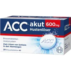 ACC Akut 600 mg Hustenlöser - Arzneimittel zur Schleimlösung bei Atemwegserkrankungen, enthält 600 mg Acetylcystein für erleichtertes Abhusten von zähem Schleim.