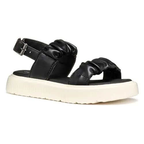Geox KODETTE Sandalen für Kinder, Schwarz, 31 EU - Wanderschuhe mit atmungsaktiver RESPIRATM Technologie, ideal für aktive Kinder, die Komfort und Stil suchen.
