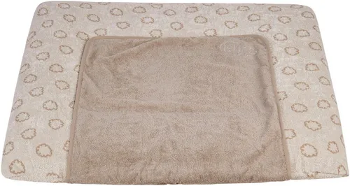 Sterntaler Wickelauflagenbezug Bauernhof sand, 80x90 cm - Wickelauflagen Bezug aus saugfähigem Jacquard, ideal für Wickelunterlagen. Mit abtrennbarem, wasserundurchlässigem Frottee-Teil und liebevoller Stickerei.