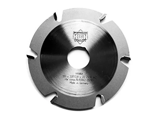 jjw-germany HM – Kreissägeblatt Hanna 100 x 3,97 x 22 Z= 6 WZ für Flachdübelfräsen, 1 Stück, 4250980601308