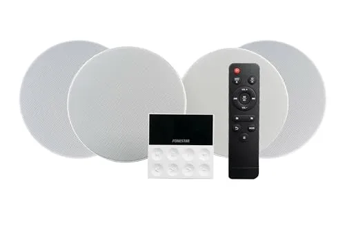Micro-Hi-Fi-System FONESTAR KS-WALL-4 - Lautsprecher mit Bluetooth, Fernbedienung und Abschalt-Zeitgeber für flexibles Hören in modernem Design.