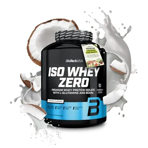 BioTechUSA Iso Whey Zero | Premium Whey Protein Isolate | Grass-Fed | Enzyme-Free | Sugar- and Gluten-free, 1816g, Kokosnuss
