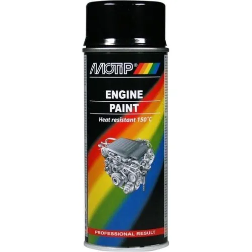Motip Motor- und Schalldämpferlack schwarz 400 ml – Hochwertige Maschinenfarbe - Hochwertiger Motor- und Schalldämpferlack in Schwarz, ideal für den professionellen Einsatz. Schnelltrocknend und kratzfest für langlebige Ergebnisse.