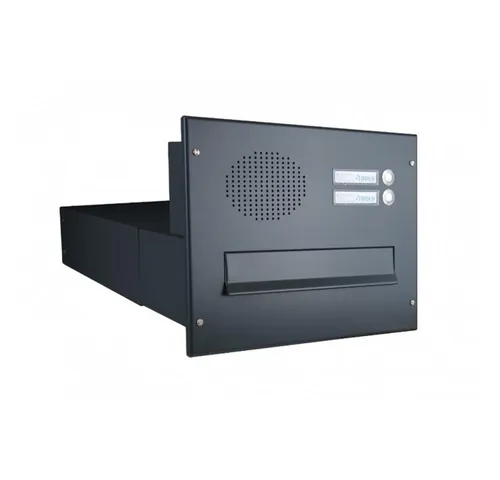 Letterbox24 Durchwurfbriefkasten BV-Serie Mauerdurchwurf Briefkastenanlage mit Sprechsieb in RAL