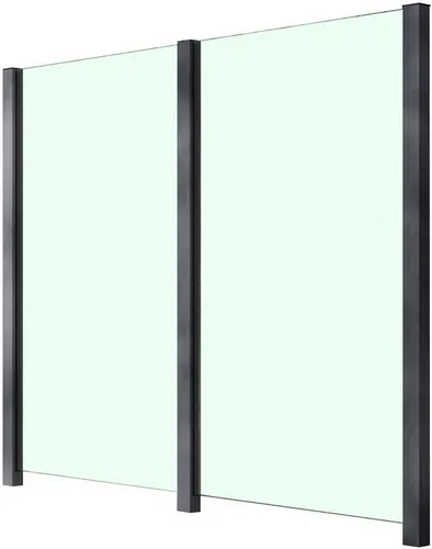 STAKET PRO Glaszaun Set mit 3 Pfosten - Eleganter Glaszaun für Sicht- und Windschutz, Gesamtlänge 2,212 m, mit robusten Aluminium-Pfosten in Grau, ideal für eine stilvolle Gartenumrandung.