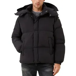 Diesel Winterjacke W-ROLFYS-FD mit abnehmbarer Kapuze - Stylische Winterjacke in Schwarz, aus 100% Polyamid, ideal für kalte Tage und bequem im regular fit.