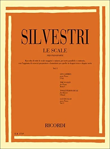 Le Scale Per Pianoforte(Vol.1-Raccolta Di Tutte Le Scale Maggiori E Minori Per Moto Parallelo E Contrario-Con L'aggiunta Di Esercizi Preparatori E Formulario Per Quelle in Doppia Terza ...)