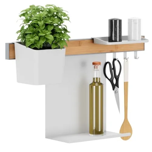 tesa Küchen-Organizer Kombi-Set S - Utensilienständer mit selbstklebender Montage, schaffe zusätzlichen Stauraum und organisiere deine Küche flexibel und ohne Bohren.