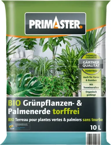 Primaster Bio Grünpflanzen- & Palmenerde torffrei 10 L  Erde