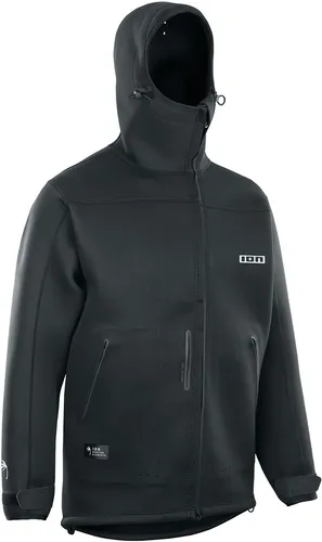 ION SHELTER CORE Neoprenjacke 2025 - M, schwarz - Neoprenjacke für Herren, schützt vor Wind und Kälte, ideal für Wassersport und Outdoor-Aktivitäten. Ergonomische Kapuze und spezielle Trapezöffnung für optimalen Tragekomfort.