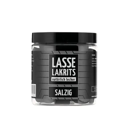  Lakritz Salzig, Dose, 165g, LASSE LAKRITS 30,24 EUR/kg