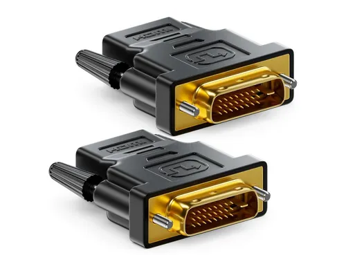 deleyCON deleyCON 2x HDMI zu DVI Adapter HDMI Buchse zu DVI Stecker 24+1 Video-Kabel