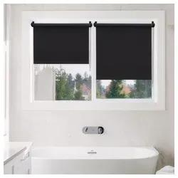 Verdunklungsrollo Seitenzugrollo Klemmfix Hitzeschutz Grau, Sekey, Klemmfix, Blackout Hot Selling Rollos Kein Stanzen erforderlich Verdunkelung schwarz 50 cm x 130 cm